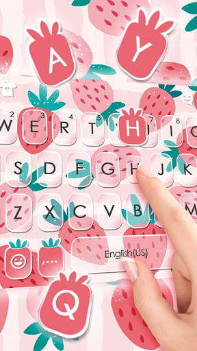 Funny Face Strawberry Keyboard Theme screenshot 2