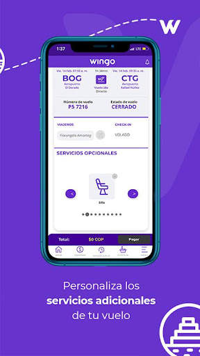Aerolínea Wingo Vuelos baratos screenshot 4