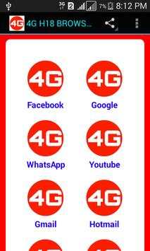 4G H18 BROWSER screenshot 1