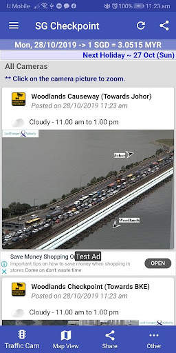 Singapore Checkpoint Traffic screenshot 4
