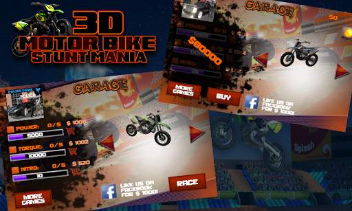 3D Motor Bike Stunt Mania screenshot 2