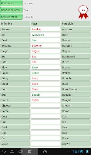 English Irregular Verbs скриншот 15