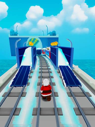 Subway Santa Xmas Run скриншот 1