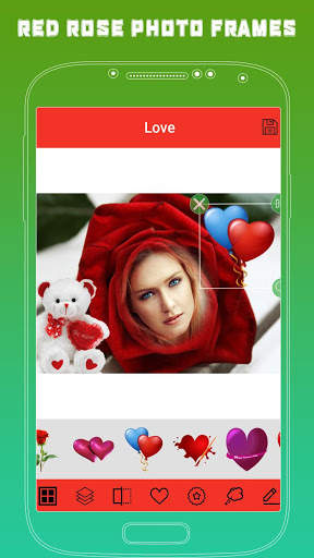 Red Rose Photo Frame - Rose Photo Effect 3 تصوير الشاشة