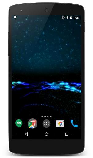 3D Blue Waves Live Wallpaper screenshot 2