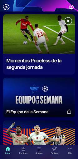 Champions League oficial screenshot 1
