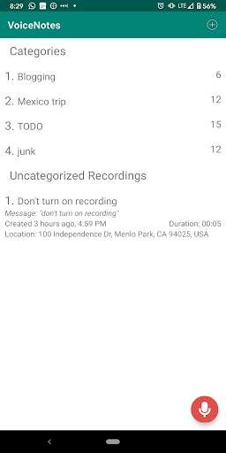 VoiceNotes - location & time screenshot 1