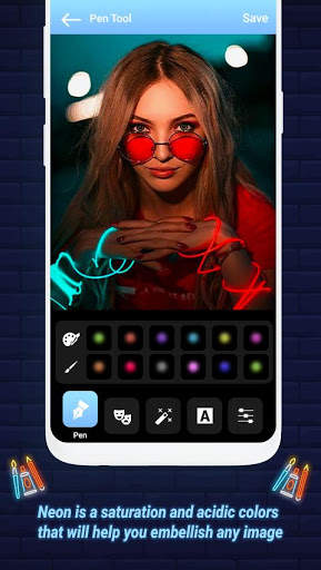 Neon Light Photo Effects - Photo Light Effects 1 تصوير الشاشة