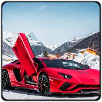 Lamborghini Car Snow Racing logo