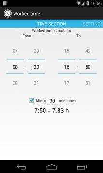 Worked time wifi screenshot 1