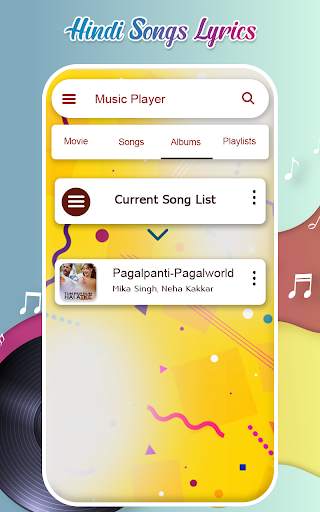 Music Player - Hindi Songs Lyrics 18 تصوير الشاشة