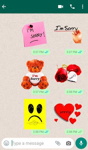 I am Sorry Stickers for WhatsApp - WAStickerApps screenshot 1