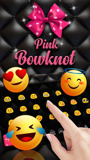 Beautiful Pink Bowknot Keyboard Theme स्क्रीनशॉट 3