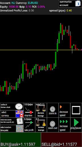 Forex demo trading game screenshot 1
