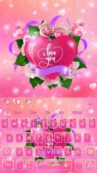 Cute Romantic Love Heart Keyboard Theme screenshot 4