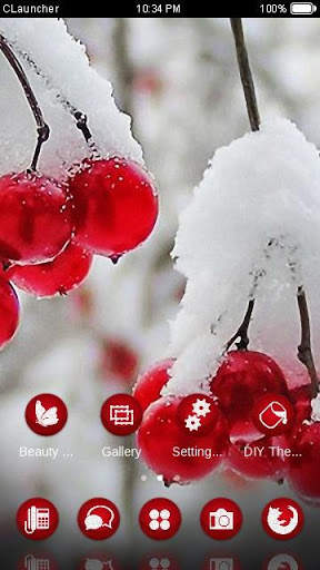 Snowy Cherry C launcher Theme screenshot 4