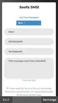 Soofa Spoof SMS screenshot 3