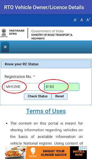 RTO Vehicle Owner/Licence Details screenshot 2