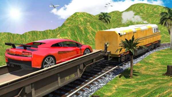 Crazy Car Cargo Train Driving 3D screenshot 2