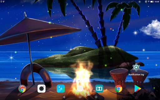 Tropical Beach at Night Live Wallpaper screenshot 7