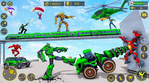 Army Bus Dragon Robot Car Game screenshot 3