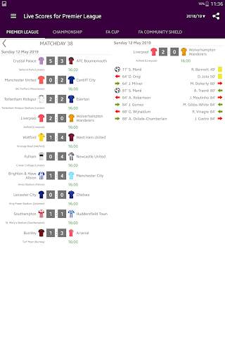 Live Scores for Premier League screenshot 14