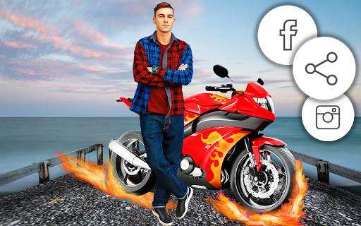 Bike Pic Blend Photo Editor 2 تصوير الشاشة