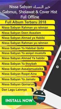 Nissa Sabyan Lagu Sholawat Terbaru 2018 screenshot 1