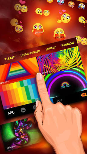 Neon Fire Weed Keyboard Theme screenshot 4