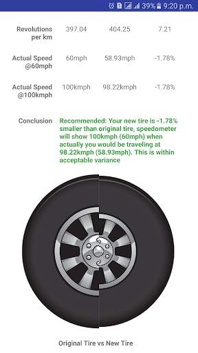 Tire Size Calculator screenshot 4