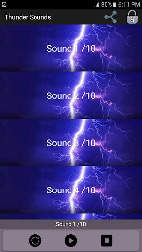 Thunder Sounds 1 تصوير الشاشة
