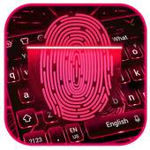 Black Red Fingerprint keyboard 10001002