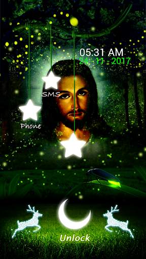 Jesus Fireflies LockScreen screenshot 1