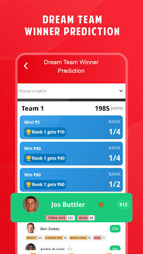 Dream Team 11 - Fantasy IPL Cricket prediction app screenshot 4