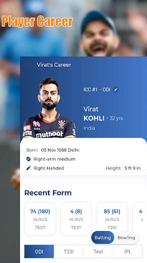 Live Line Cricket score: ball by ball score screenshot 1