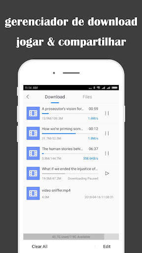 Baixador de vídeo screenshot 3