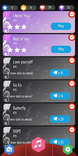 BTS Perfect Piano Tiles screenshot 3