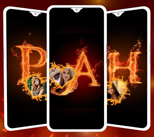 Fire Text Letters Photo frames NameArt Flamingtext 8 تصوير الشاشة