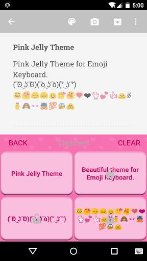 Pink Jelly Emoji Keyboard Skin screenshot 4