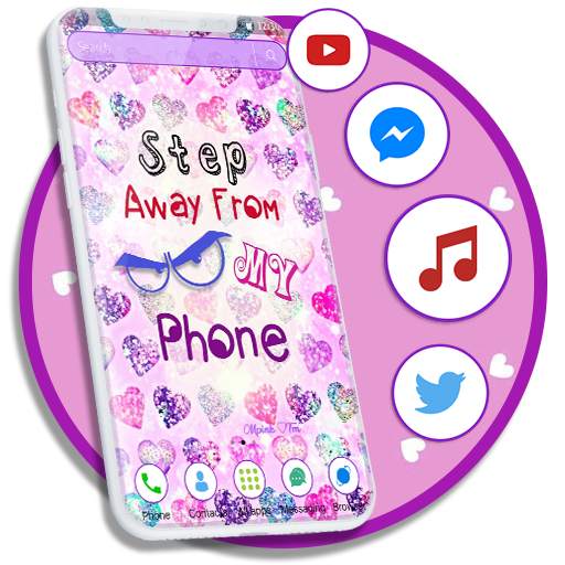 Cute Girly Lock screen Wallpaper Launcher Theme 1.1.1