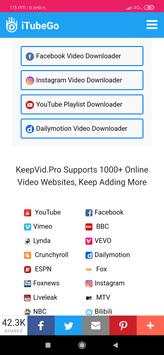 YouTube,FB video Download screenshot 3