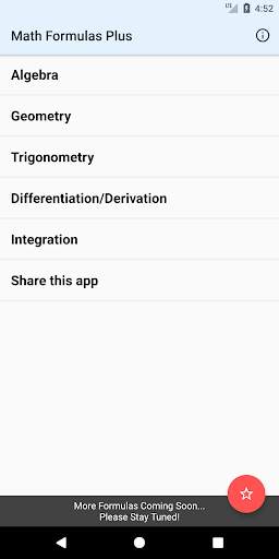 Formulas Plus - Free and Offline Maths Formula App screenshot 1