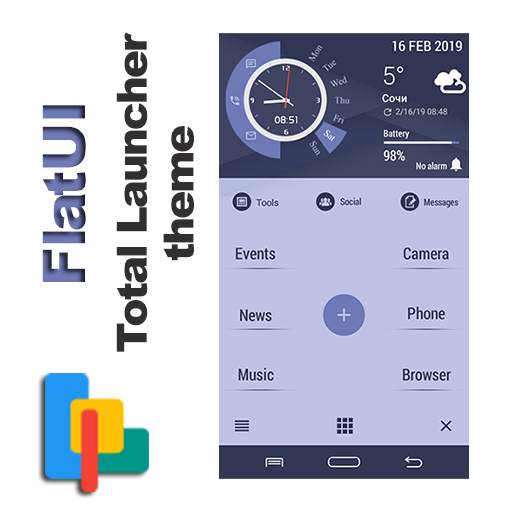 FlatUI Theme for Total Launcher 1.1