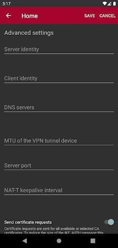 strongSwan VPN Client screenshot 4