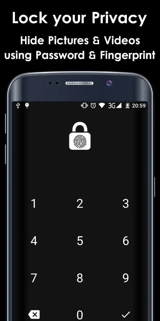 Photo Video Lock App Black Edition screenshot 1
