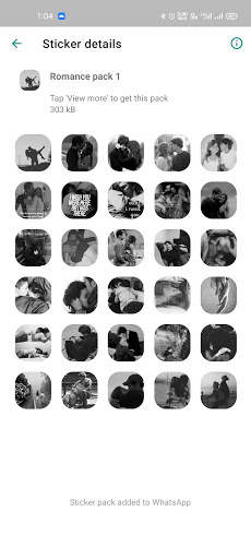 Romantic Stickers for Whatsapp - Love WastickerApp screenshot 1