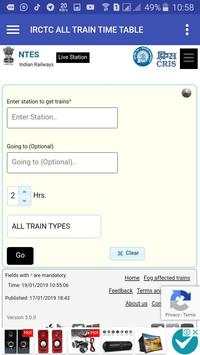 IRCTC ALL TRAIN TIME TABLE screenshot 5