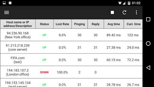 Ping(Host) Monitor 1 تصوير الشاشة