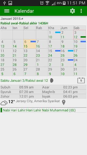 Waktu Solat dan Kalendar Islam screenshot 1