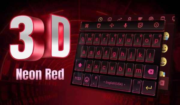 3D Neon Red Technology Keyboard Theme for WhatsApp screenshot 5